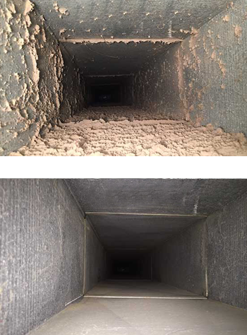 air duct cleaning before and after
